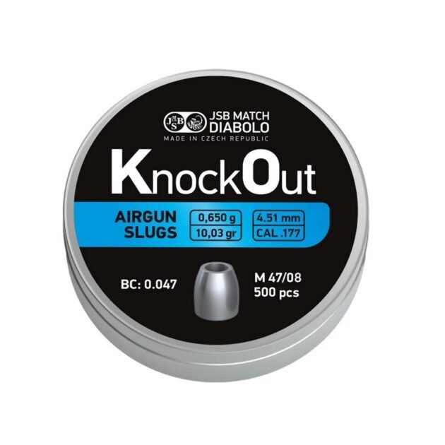 JSB Knock Out Slugs .177 Cal, 10.03gr, Hollow point, 500ct