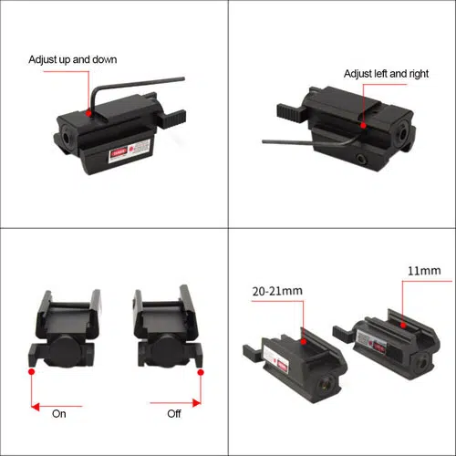 Ultra Slim Pistol Laser Sight – Dual Picatinny Mount - Image 4