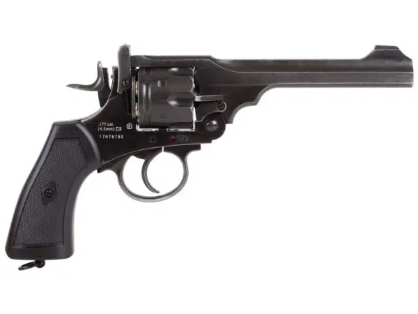 Webley MKVI .455 Service Model 6 inch CO2 Pellet Revolver - Battlefield Finish - Image 3
