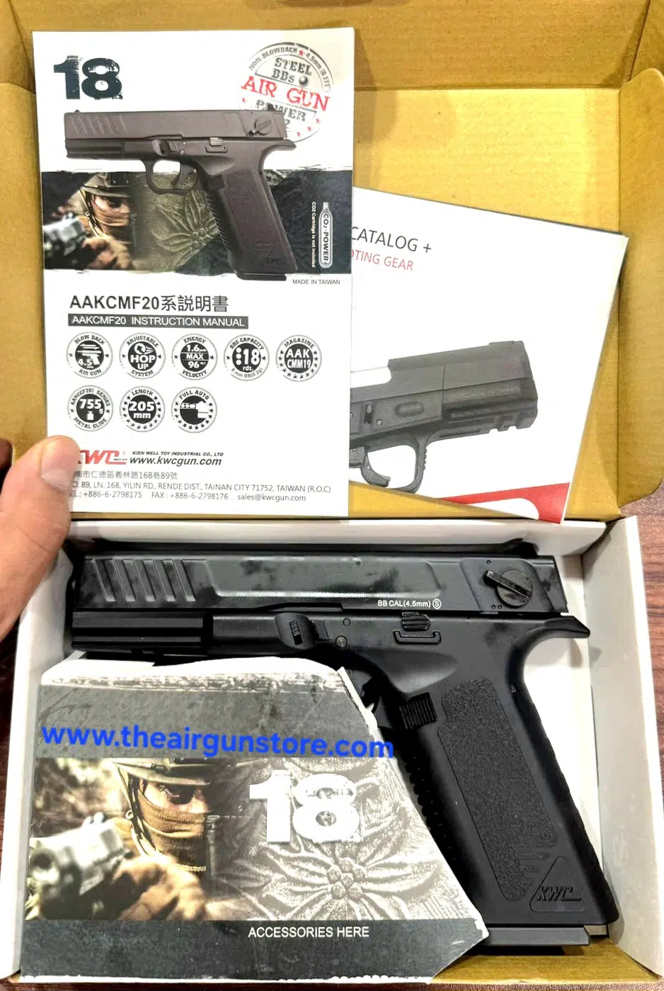 KWC K18 Co2 Full auto / Semi auto BB Air Pistol - theairgunstore.com