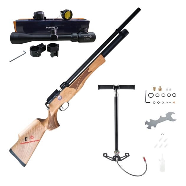VERTIGO Wood Stock Side BOLT Action PCP COMBO