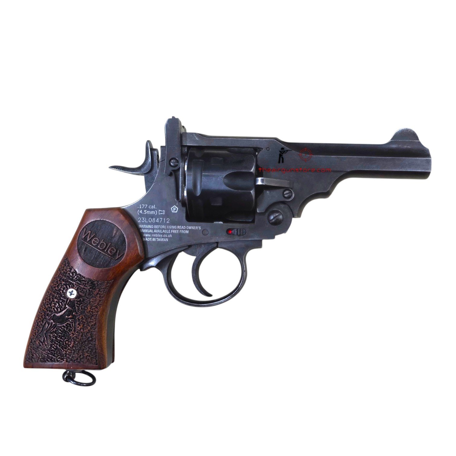Webley MKVI .455 Police Model 4" CO2 Pellet Revolver - Wooden Grips